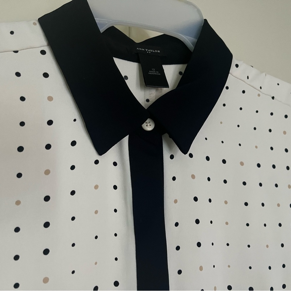 Anne Klein Polka Dot A-Line Dress